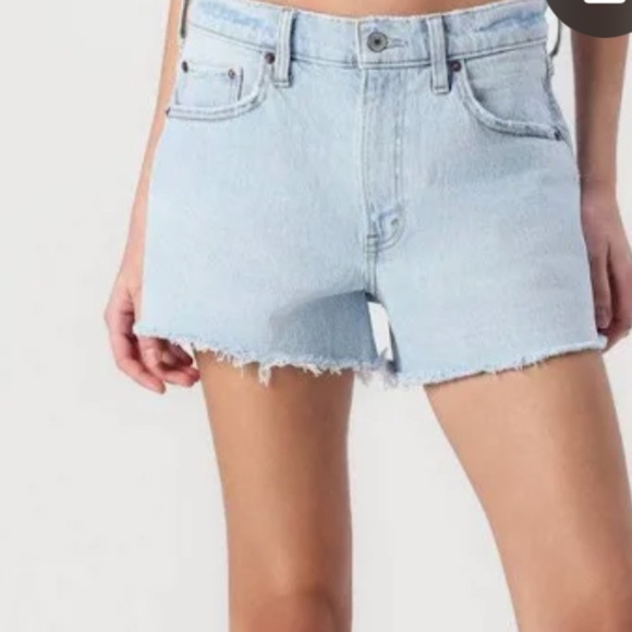 Abercrombie High Rise 90s Cutoff shorts in light Sz 26 - Picture 3 of 8